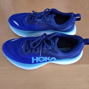 Hoka Women's Navy and Aqua Sneakers